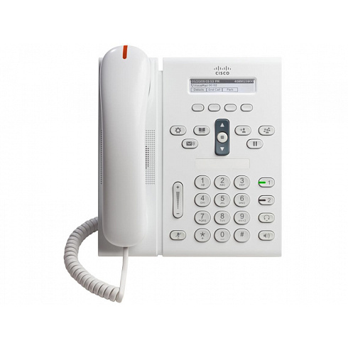 CP-6921-W-K9 Cisco IP телефон, 2 линии SIP\SCCP, 2 x FE PoE, LCD 396x81 BW, гарнитура RJ-9