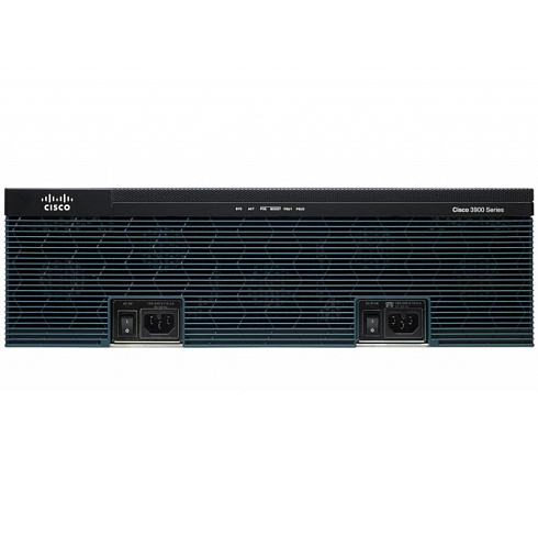 CISCO 3925E-V/K9 маршрутизатор с функцией голосового VoIP шлюза. 4 x GE RJ-45, 2 x SFP, PVDM3-64, UC