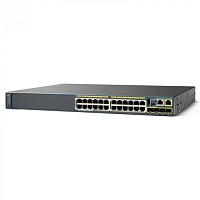 WS-C2960S-24PS-L Cisco Catalyst стекируемый PoE+ (24PoE+ 370W) коммутатор 24 x GE, 2 x SFP, LAN Base