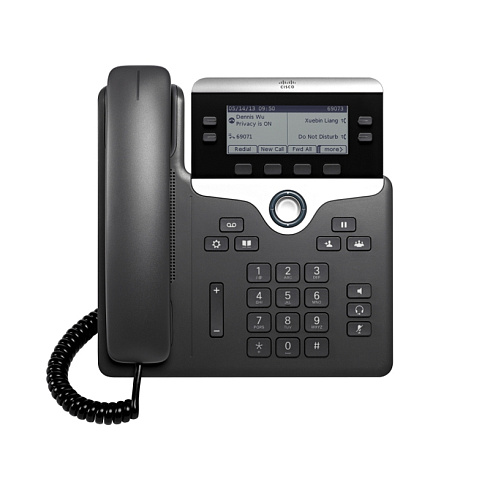 CP-7821 Cisco IP телефон 2 линии SIP, 2 x FE PoE, LCD 396x162 BW, гарнитура RJ-9