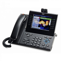 CP-9971-CL-CAM-K9 Cisco IP видеотелефон, 6 линий, 2 x GE RJ-45, Color LCD 640х480, SIP, PoE