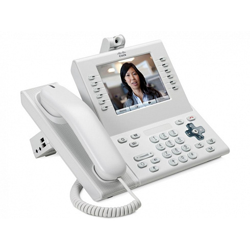 CP-9971-WL-CAM-K9 Cisco IP видеотелефон, 6 линий, 2 x GE RJ-45, Color LCD 640х480, SIP, PoE