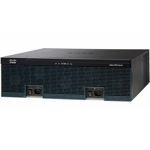 CISCO 3925E-V/K9 маршрутизатор с функцией голосового VoIP шлюза. 4 x GE RJ-45, 2 x SFP, PVDM3-64, UC
