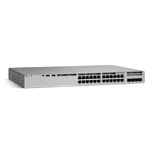 C9200L-24P-4X-E Cisco Catalyst PoE+ коммутатор 24 x GE RJ-45 (370W)+4x10G uplink. Network Essentials