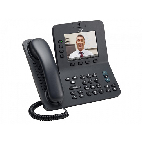 CP-8945-L-K9 Cisco IP видеотелефон, 4 линии, 2 x GE RJ-45, Color LCD 640х480, RJ-9/Bluetooth, Slim