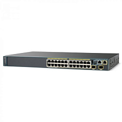 WS-C2960S-24PD-L Cisco Catalyst стекируемый PoE+ (24 PoE+ 370W) коммутатор 24 x GE, 2x SFP+ LAN Base
