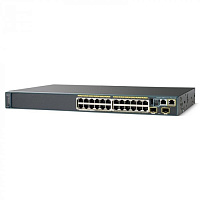 WS-C2960S-24PD-L Cisco Catalyst стекируемый PoE+ (24 PoE+ 370W) коммутатор 24 x GE, 2x SFP+ LAN Base