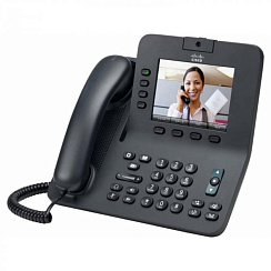 CP-8941-K9 Cisco IP видеотелефон, 4 линии, 2 x FE RJ-45, Color LCD 640х480, гарнитура RJ-9, SCCP