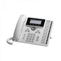CP-7861-W-K9 Cisco IP телефон, 16 линий SIP, 2 x FE PoE, LCD 396x162 BW, гарнитура RJ-9