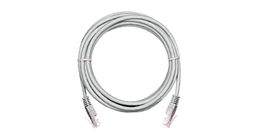 Коммутационный шнур NETLAN U/UTP 4 пары, серый, Кат.6 (Класс E), 250МГц, 2хRJ45/8P8C, T568B, заливной, многожильный, BC (чистая медь), PVC нг(B), 1м, уп-ка 10шт.