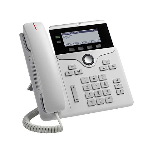 CP-7821-W-K9 Cisco IP телефон 2 линии SIP, 2 x FE PoE, LCD 396x162 BW, гарнитура RJ-9