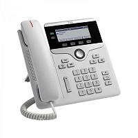 CP-7821-W-K9 Cisco IP телефон 2 линии SIP, 2 x FE PoE, LCD 396x162 BW, гарнитура RJ-9