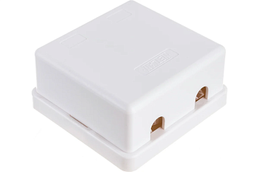 Настенная розетка NETLAN, 2 порта, Кат.5e (Класс D), 100МГц, RJ45/8P8C, 110, T568A/B, неэкранированная, белая, уп-ка 10шт. 
