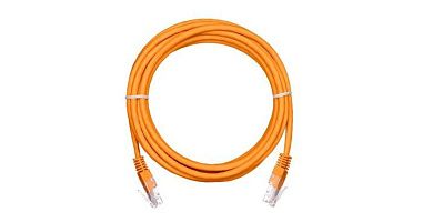 Коммутационный шнур NETLAN U/UTP 4 пары, оранжевый, Кат.5е (Класс D), 100МГц, 2хRJ45/8P8C, T568B, заливной, многожильный, BC (чистая медь), PVC нг(B), 3м, уп-ка 10шт.