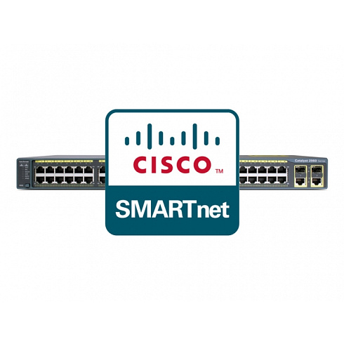 CON-SNT-C29604TC Cisco SMARTnet сервисный контракт коммутатора Catalyst WS-C2960-48TC-L 8X5XNBD 1год