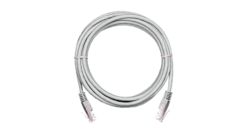 Коммутационный шнур NETLAN U/UTP 4 пары, серый, Кат.6 (Класс E), 250МГц, 2хRJ45/8P8C, T568B, заливной, многожильный, BC (чистая медь), PVC нг(B), 1м, уп-ка 10шт.